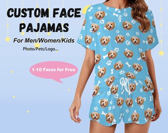 Custom Pet Photo Pajama Set, Personalized Women's Pajamas