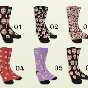 Custom Face Sock,Personalized Photo Socks,Custom Photo Socks with Text,ustomized Dog Photo Socks,Birthday/Anniversary Gift For HimDad gifts zdjęcie 2