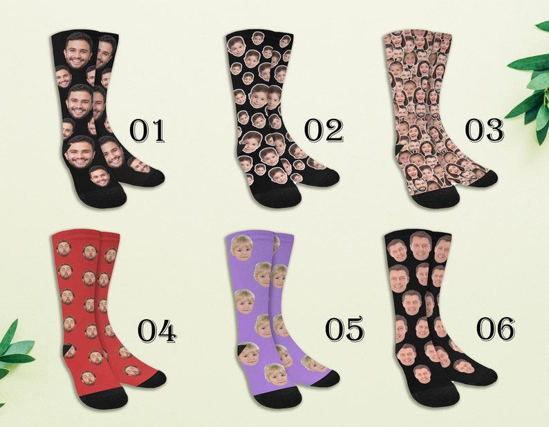 Custom Face Sock,Personalized Photo Socks,Custom Photo Socks with Text,ustomized Dog Photo Socks,Birthday/Anniversary Gift For HimDad gifts zdjęcie 2