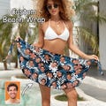 Custom Face Beach Sarong - Personalized Swimsuit Cover Up