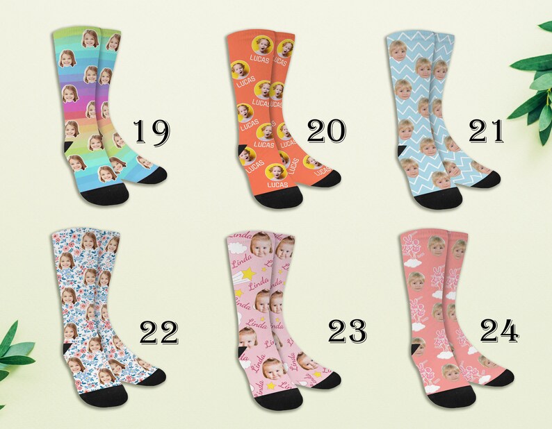 Custom Face Sock,Personalized Photo Socks,Custom Photo Socks with Text,ustomized Dog Photo Socks,Birthday/Anniversary Gift For HimDad gifts zdjęcie 5