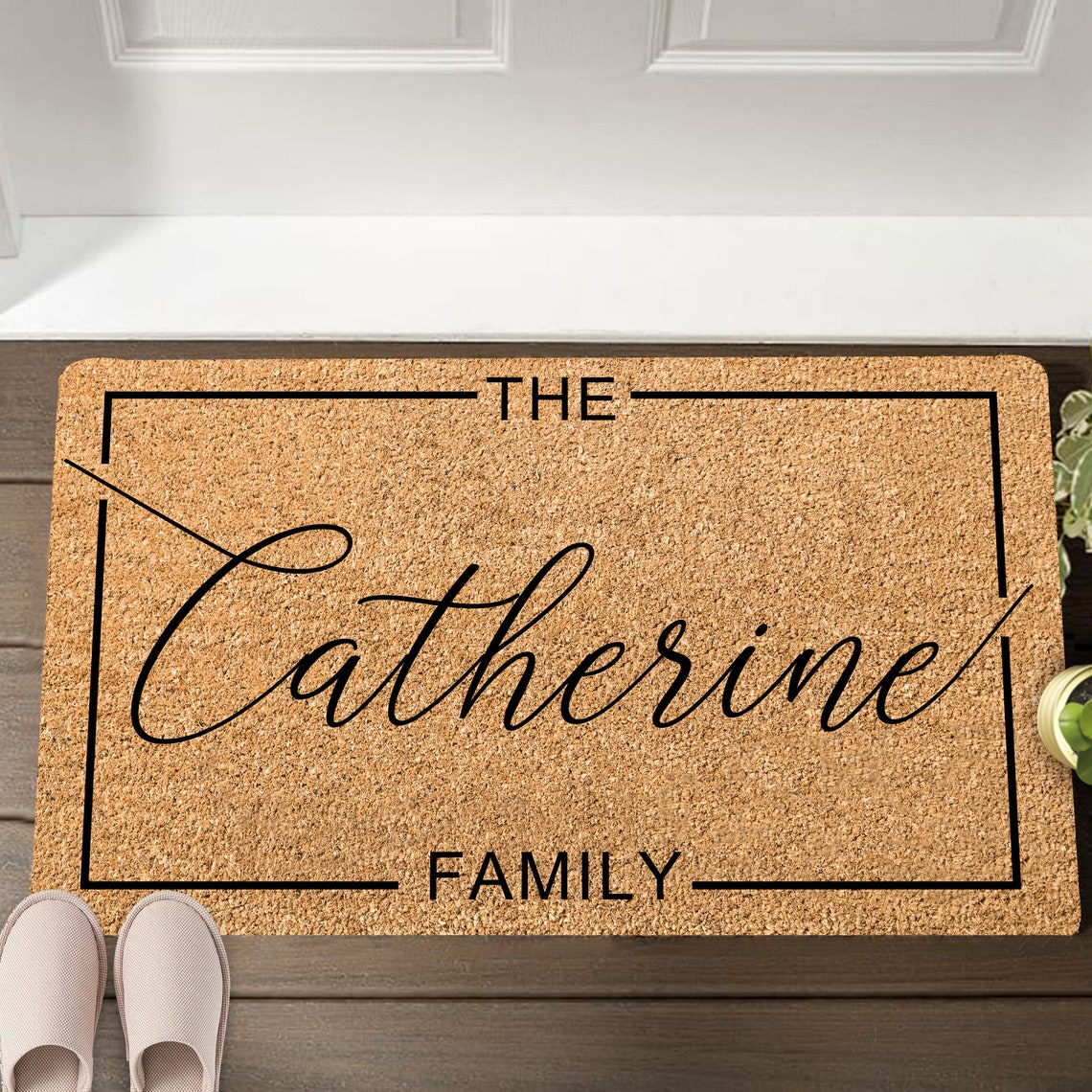 Personalized Doormat With Family Name Custom Doormat Etsy