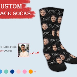 Personalize Photo Sock for Men & Women, Custom Face Socks, Gift for Pet Lover, Best Christmas/Anniversary/Birthday Socks Gift for Boyfriend