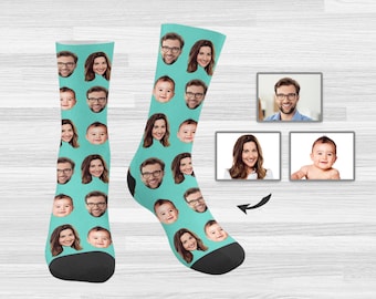 Custom Face Socks, Personalized Photo Socks, Unique Family Gift