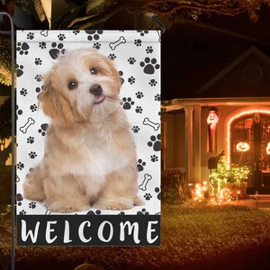 Pet Welcome Sign, Dog Photo Garden Flag, Custom Christmas Garden Flag, Christmas Garden Decor, Outdoor Welcome Decor, Pet Lover Gift