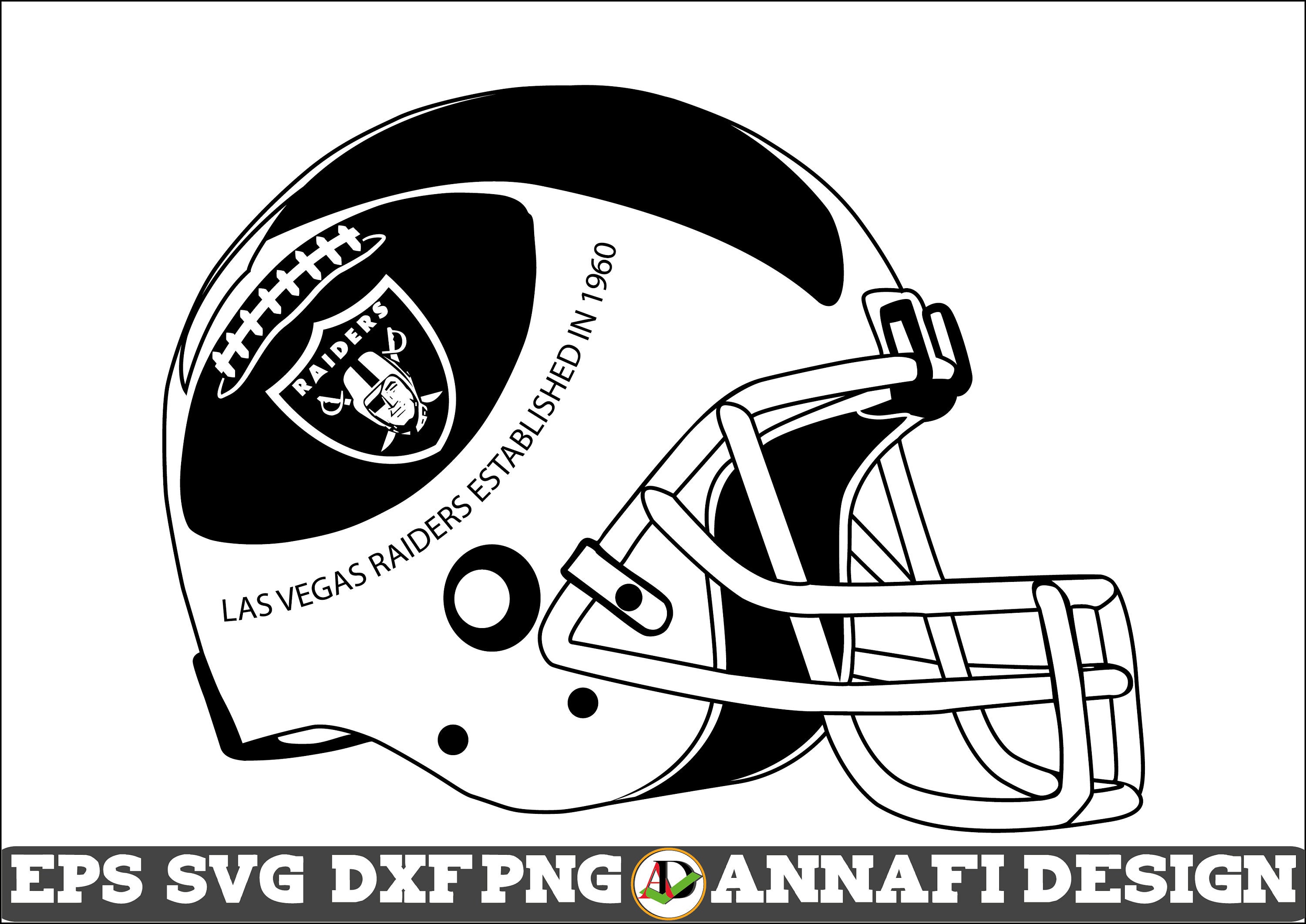 Las Vegas Raiders Football Helmet SVG 