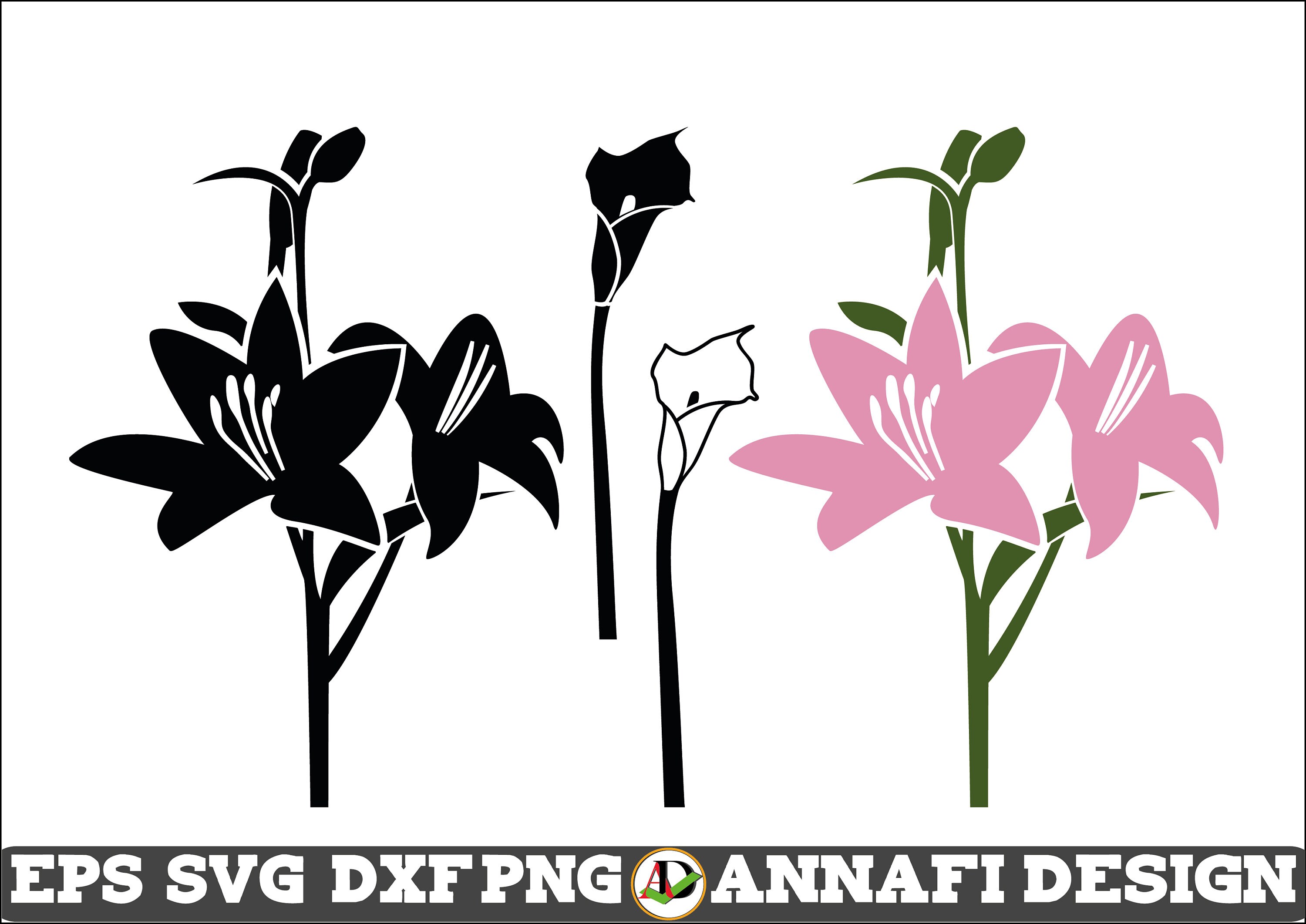 Lily SVG Lily Flower Vector Cri Cut File Clipart Cuttable Etsy UK
