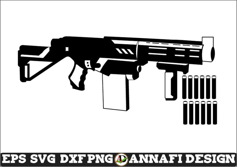 Nerf Gun SVG Nerf Svg Vector Cri Cut File Clipart Etsy