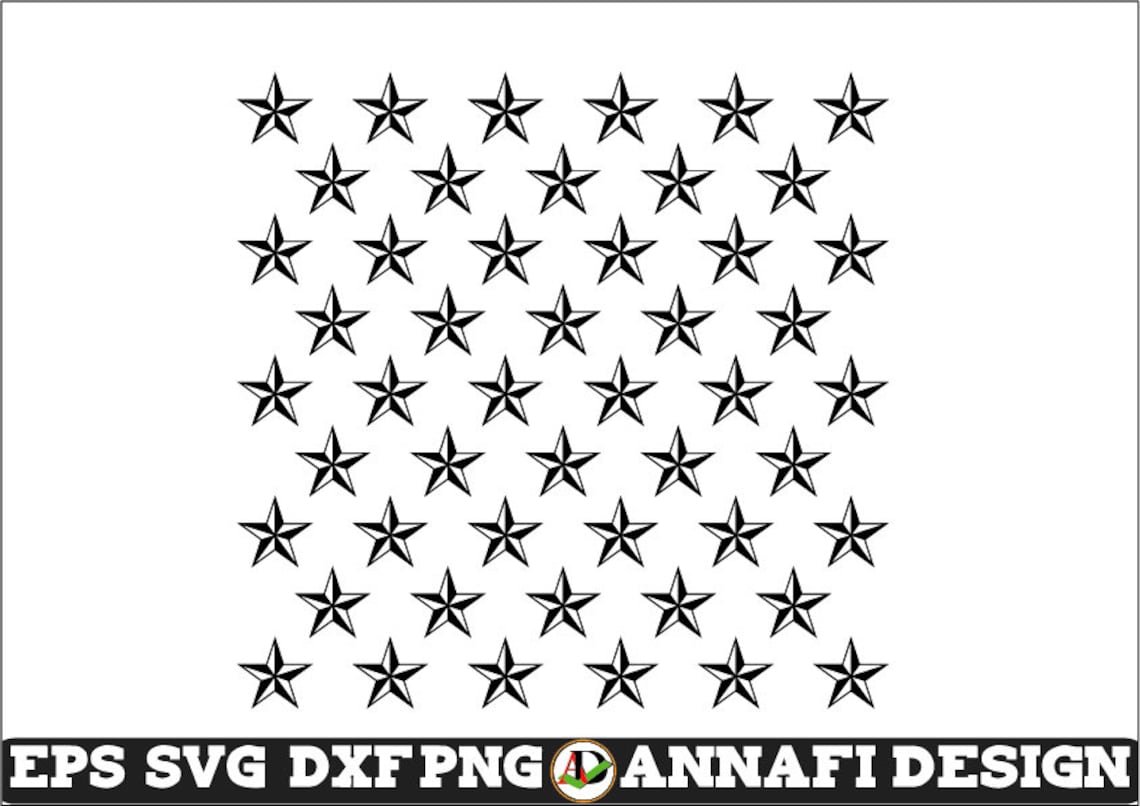 50 Stars SVG American Flag Stars svg Vector Cri cut file | Etsy