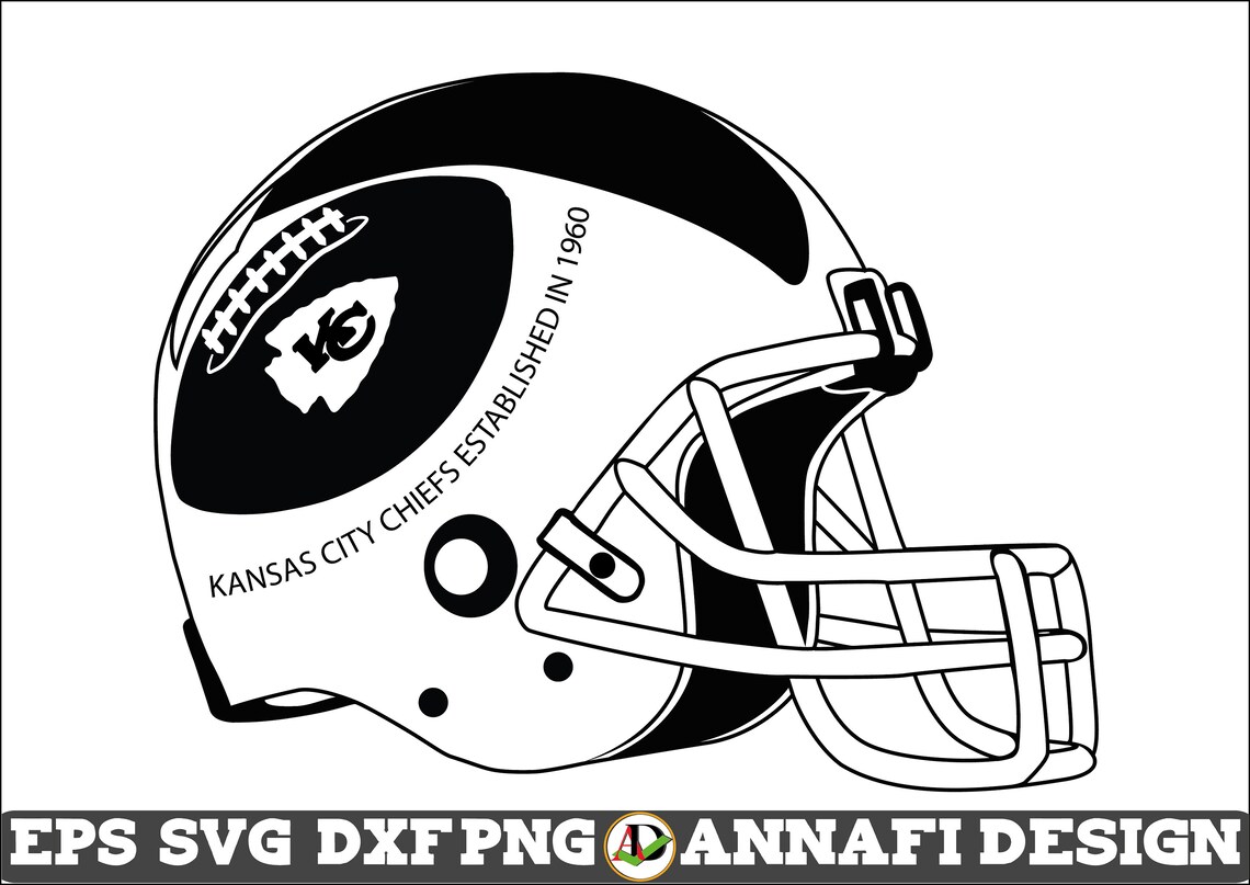 Kansas City Chiefs Football Helmet SVG Vector Cri cut file | Etsy