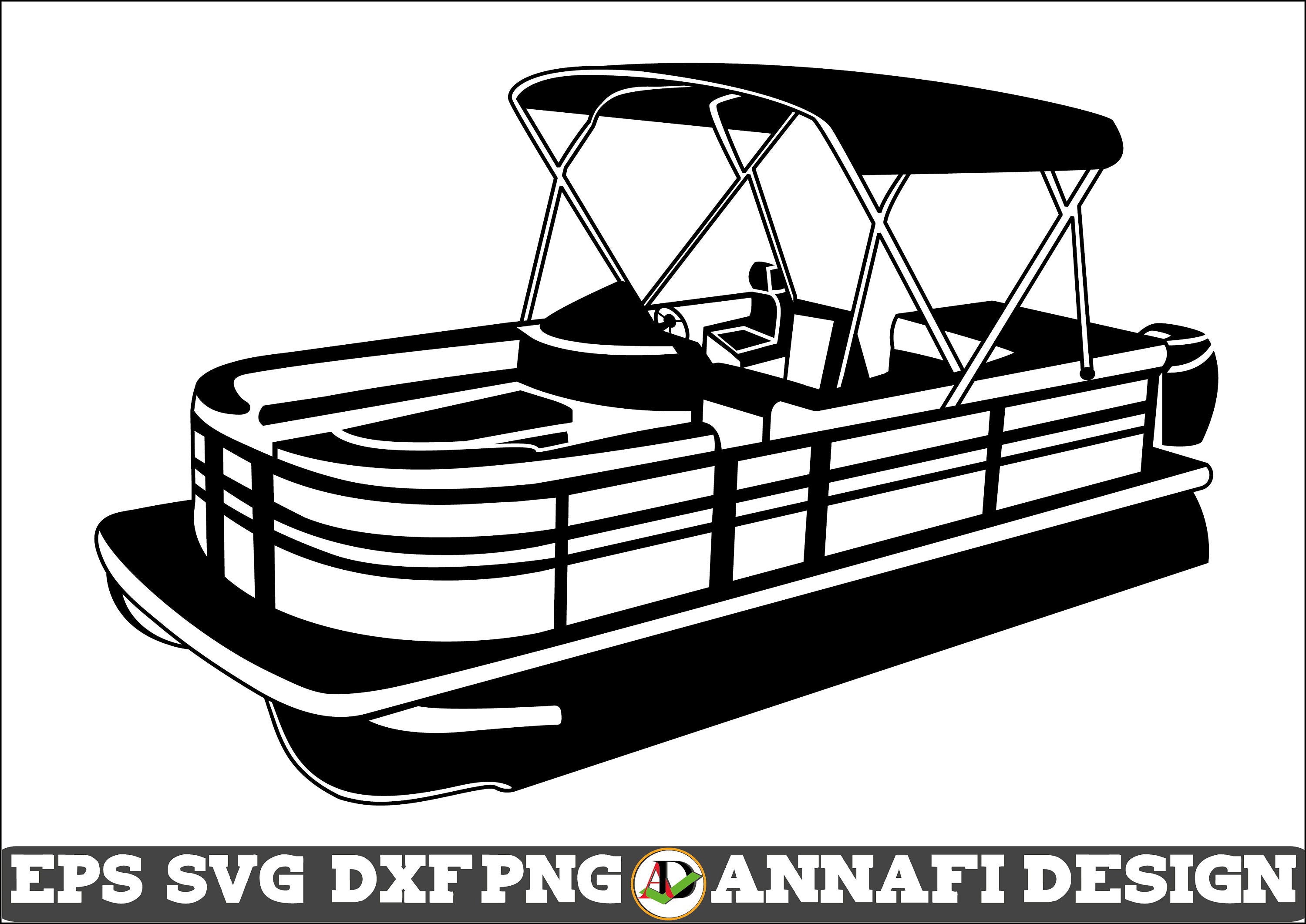 Pontoon Boat Svg Vector Cri Cut File Clipart Cuttable Etsy | Sexiz Pix