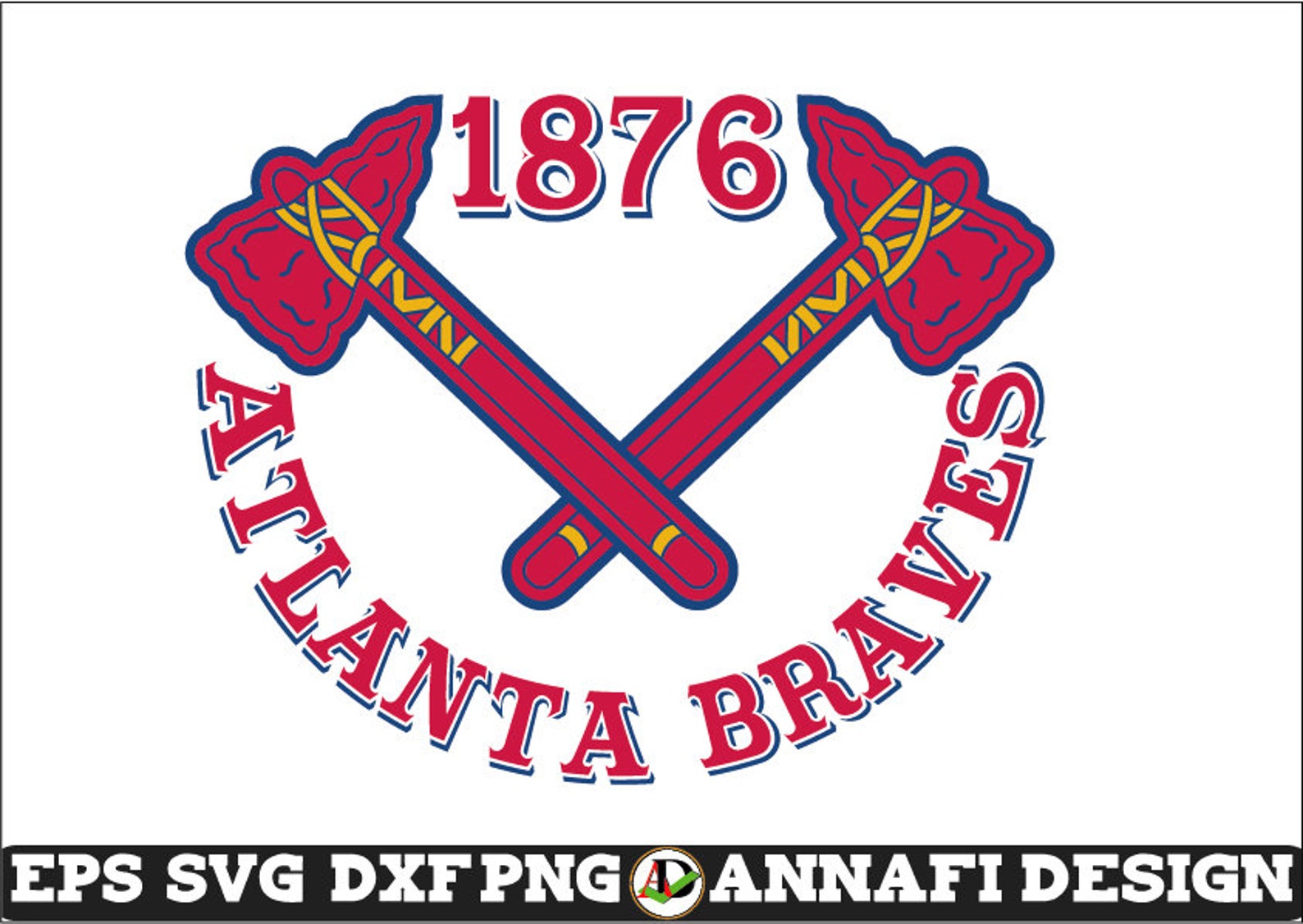 Atlanta Braves Logo SVG Vector Cri cut file Clipart Etsy