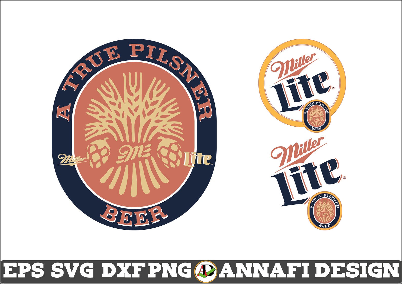 Miller Lite Beer Logo Bundles Layered SVG Vector Cri Cut | Etsy