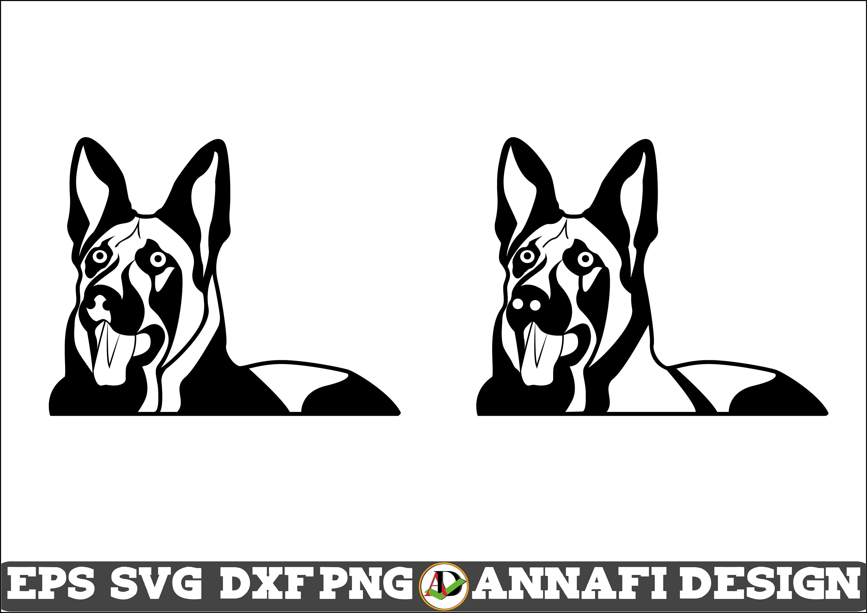 German Shepherd Cuttable Design Cut File Vector Clipart