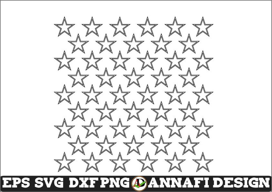 50 Stars SVG American Flag Stars svg Vector Cri cut file | Etsy