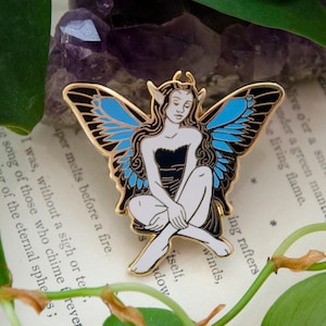 Blue Swallowtail Butterfly Fairy Enamel Pin