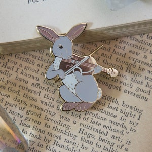 Violin Hare Enamel Pin