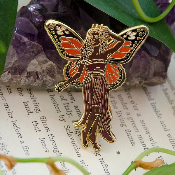 Monarch Butterfly Fairy Enamel Pin