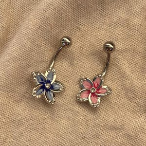 frangipani ~ stainless steel ~ belly button jewellery