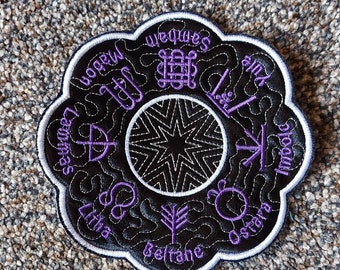 Wheel of the Year Calendar Embroidery PDF
