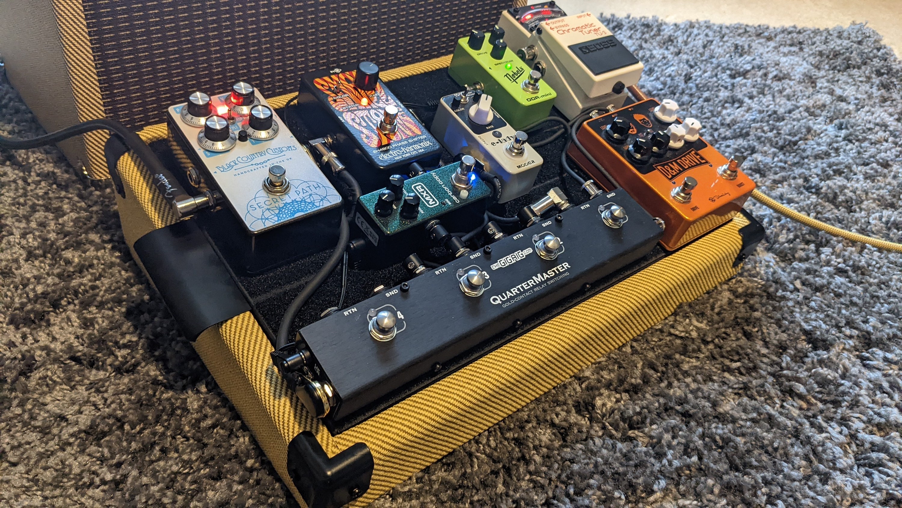 Original Fender Tweed Pedalboard / Stomp Box Board With Lid / Etsy