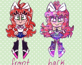 JUST MONIKA ~ ddlc holographic double-sided keychain