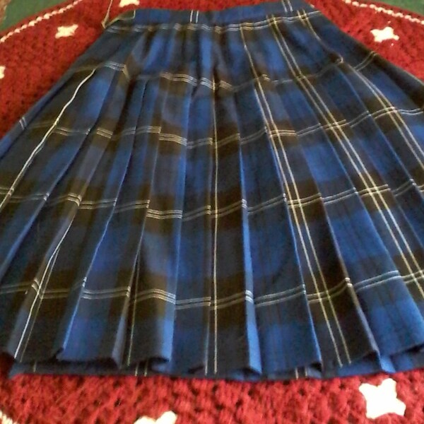 Jupe st. michael vintage Blue Plaid kilt