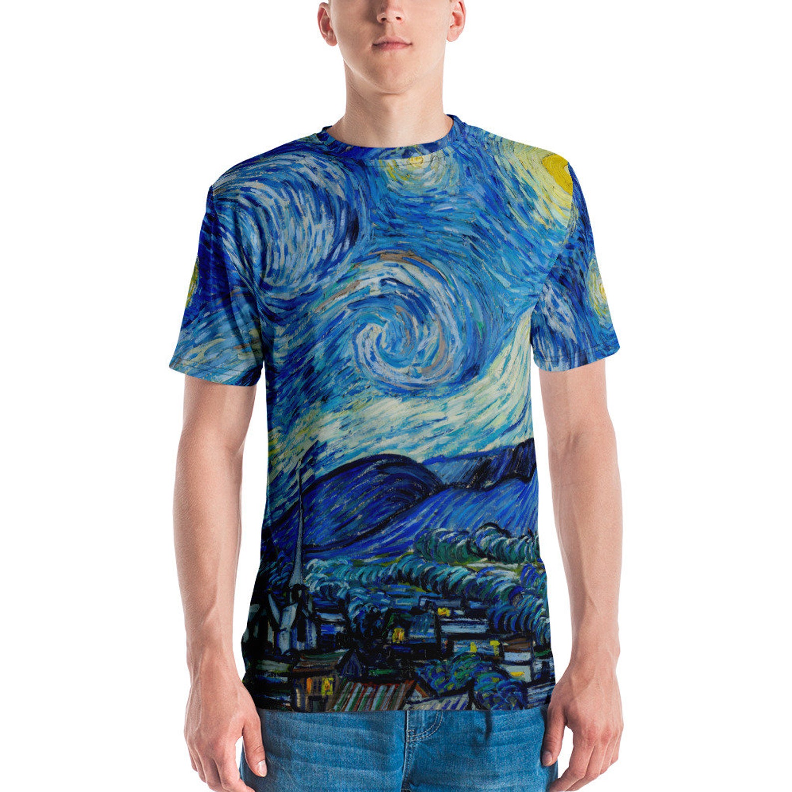 Starry Night Vincent Van Gogh Tshirt homme All Over Print Etsy