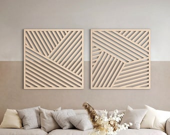 Native Wood Wall Art For Living Room | Geometric wood wall art | Modern Wood Wall Panels | Minimalist wall decor | Extra large wall art