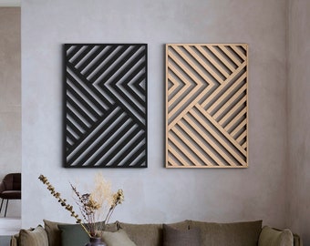 Modern Wood wall art | Geometric wood wall panels | Geometric Wood Decor | Wood wall hangings | Wood wall decor