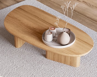 Blob modern Coffee Table - Scandi Coffee table - Solid wood coffee table - Japandi coffee table - Living room coffee table