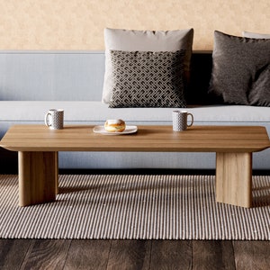 Japandi Coffee Table - Minimalist Scandi coffee table - Wooden coffee table - Unique coffee table