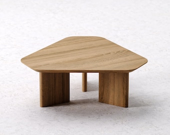 Unique Coffee Table - Hexagone coffee table - Wooden coffee table - Solid oak coffee table - Modern coffee table - Japandi coffee table