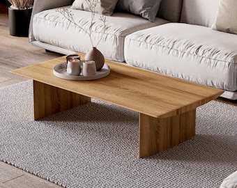 Scandinavian Coffee Table - Unique coffee table - Solid oak coffee table - Modern coffee table - Living room coffee table