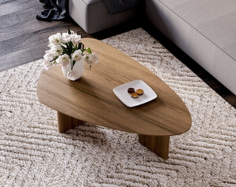 Aesthetic Coffee Table - Unique coffee table - Wood coffee table - Solid oak coffee table - Living room coffee table - Scandi coffee table