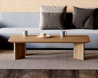 Modern Coffee Table - Minimalist coffee table - Wooden coffee table - Unique coffee table - Scandi coffee table - Oak wood coffee table