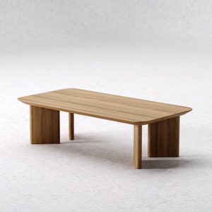 Modern Coffee Table Minimalist coffee table Wooden coffee table Unique coffee table Scandi coffee table Oak wood coffee table image 2