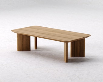 Modern Coffee Table - Japandi coffee table - Wooden coffee table - Unique coffee table - Living room coffee table - Oak wood coffee table