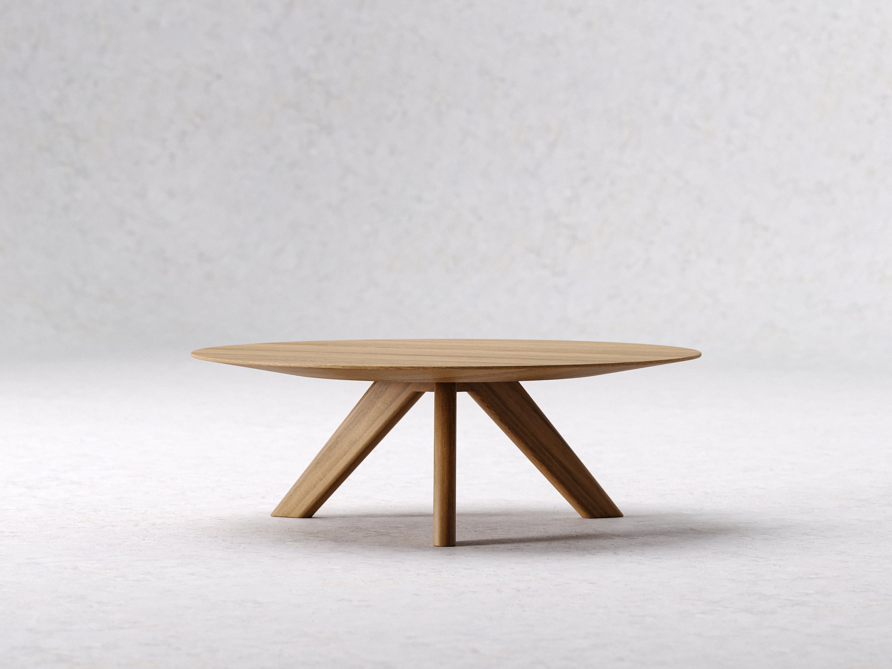 Round Coffee Table - Unique coffee table - Wood coffee table - Minimalist oak table - Oak coffee table - Japandi coffee table