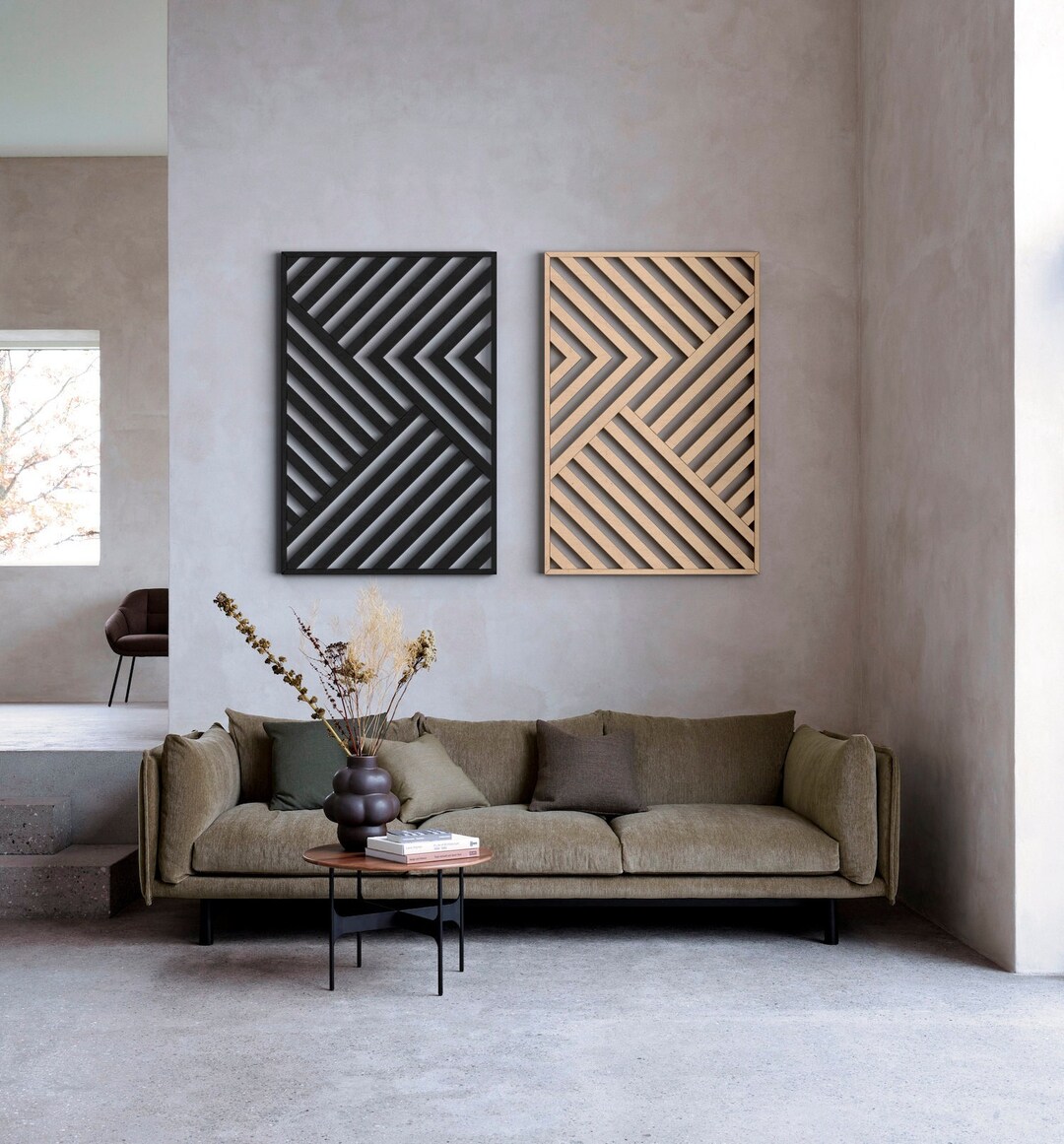 Modern Wood Wall Art Geometric Wood Wall Panels Geometric Wood Decor Wood Wall Hangings Wood