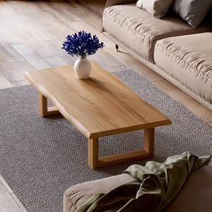 Wooden Coffee Table - Live Edge coffee table - Unique coffee table - Modern coffee table - Solid Oak coffee table - American coffee table
