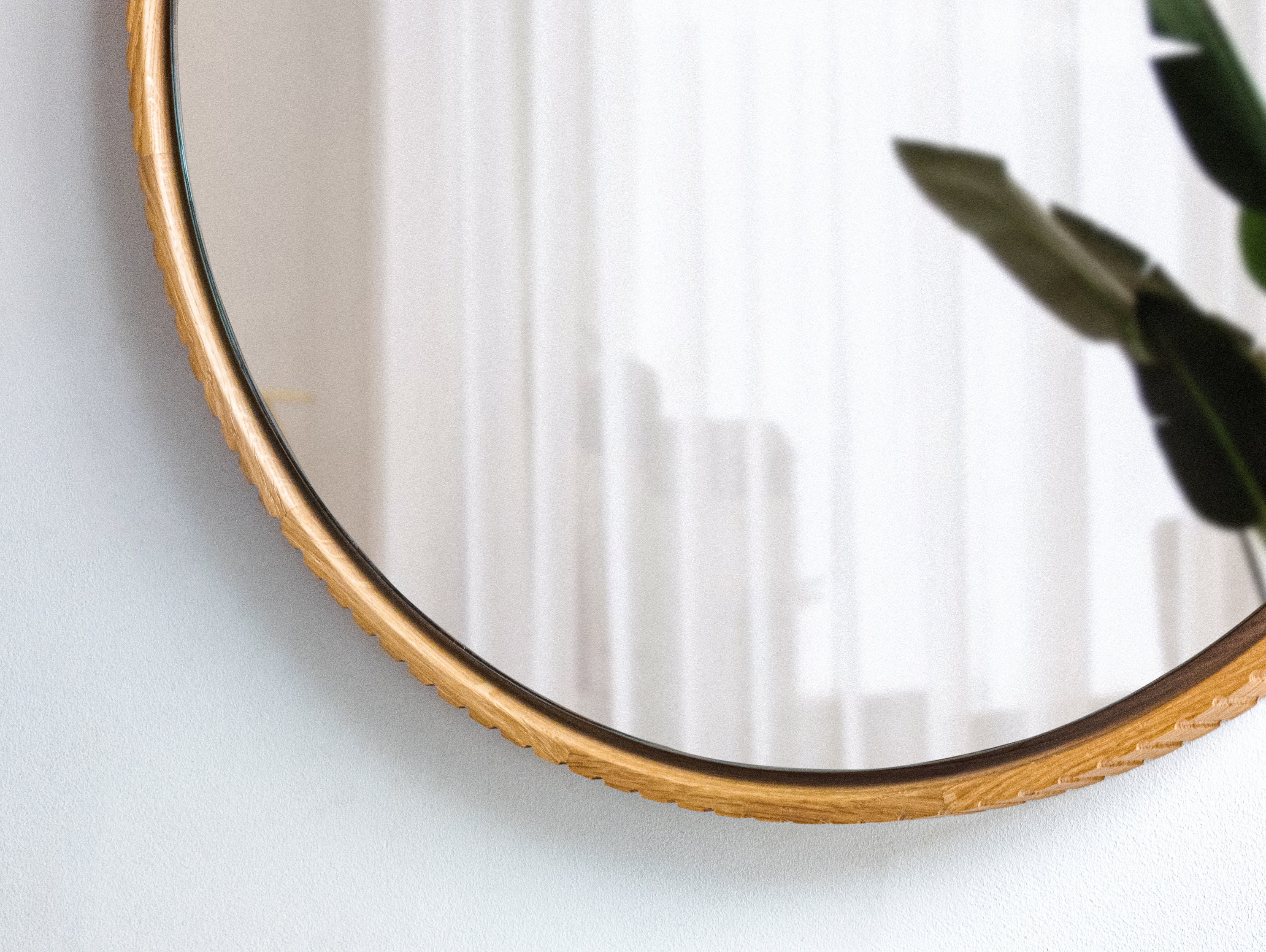 Modern Wall Mirror Unique Wall Mirror Wood Mirror Round Etsy
