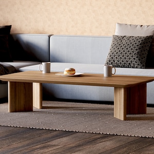 Modern Coffee Table Minimalist coffee table Wooden coffee table Unique coffee table Scandi coffee table Oak wood coffee table image 4