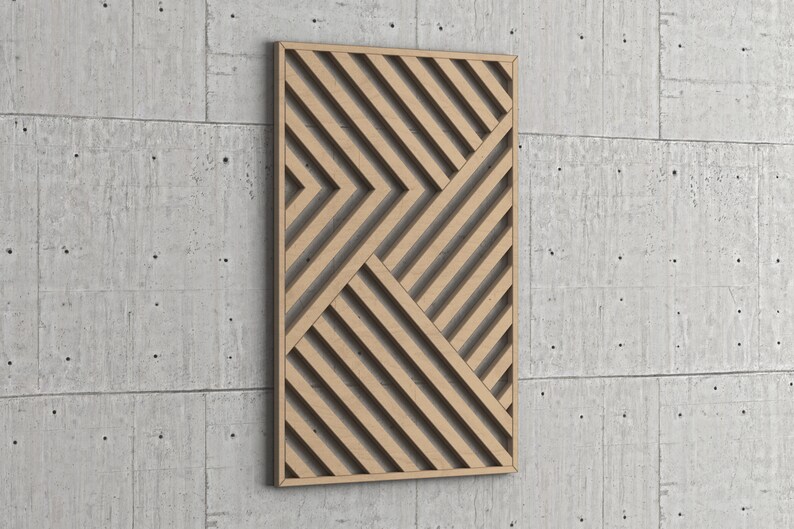 Modern Wood Wall Art Geometric Wood Wall Panels Geometric Etsy