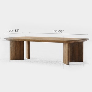 Modern Coffee Table Minimalist coffee table Wooden coffee table Unique coffee table Scandi coffee table Oak wood coffee table image 9