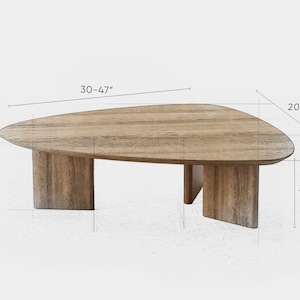 Aesthetic Coffee Table Unique coffee table Wood coffee table Solid oak coffee table Living room coffee table Scandi coffee table image 9