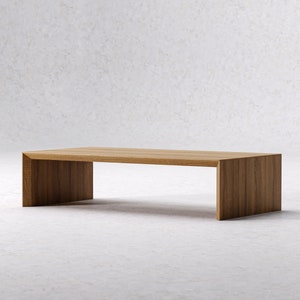 Waterfall Coffee Table Modern coffee table Minimalist coffee table Solid oak coffee table Unique coffee table Scandi coffee table image 7