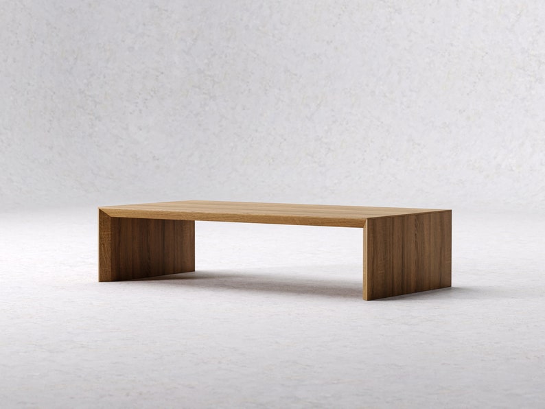 Waterfall Coffee Table Modern coffee table Minimalist coffee table Solid oak coffee table Unique coffee table Scandi coffee table image 7