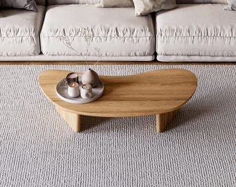 Japandi Coffee Table - Modern coffee table - Unique coffee table - Solid oak coffee table - Modern coffee table - Living room coffee table