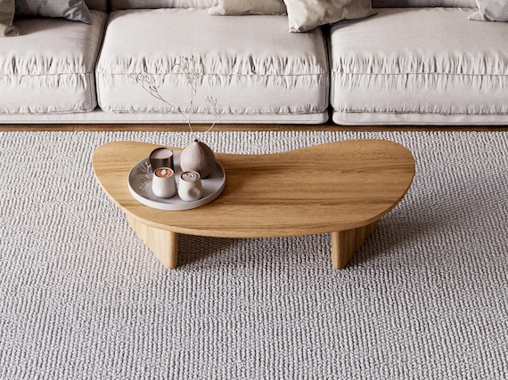 Japandi Coffee Table - Modern coffee table - Unique coffee table - Solid oak coffee table - Modern coffee table - Living room coffee table